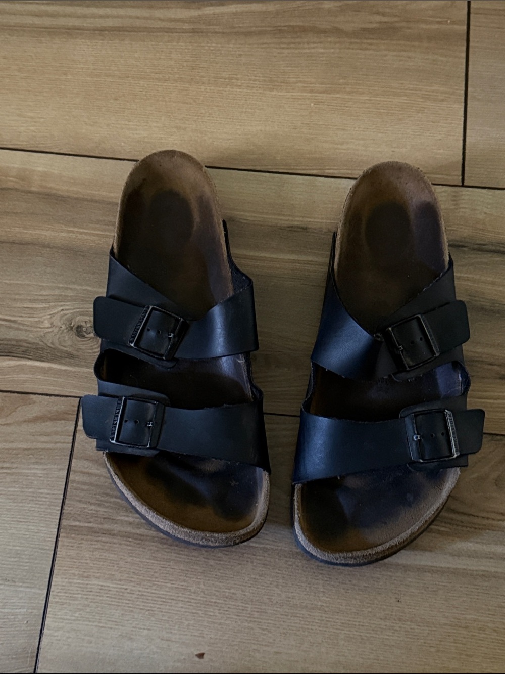 Birkenstock Black Double-Buckle Slip-On Sandals